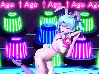 Hatsune miku nude bunny costume in project diva mod