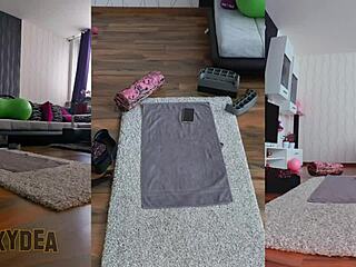 experience a new level of intimacy naked workout in triple cam view... uh, with ass shaking