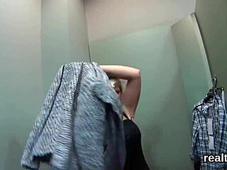 striking czech teen seduced in mall pov