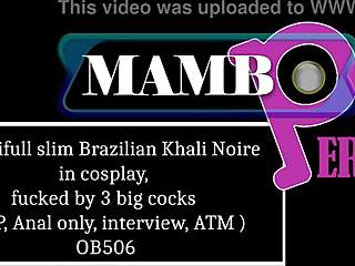 beautiful slim brazilian khali noire fucked by 3 big cocks