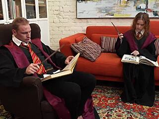 Sucking off the headmaster for a better grade