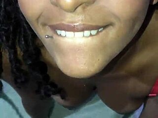 Curvy Brunette Flashes Ass And Gets Fucked Hard