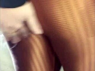 Young Girl Masturbates, Tearing Her Miniskirt After Gym