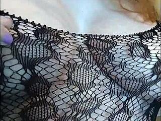 Trying on my new outfit in bedroom