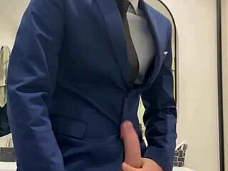 hot daddy jerking off busts thick load