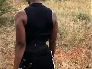 ebony ass gets cumshot from big black cock