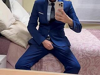 hot daddy jerking off busts thick load