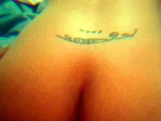 latina with tattoo gives ass to lover until milking