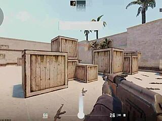 Experienced counter player gets monster cock blowjob from newbie gamer