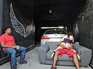 Friend's Girlfriend Notices Hard Cock And Fucks