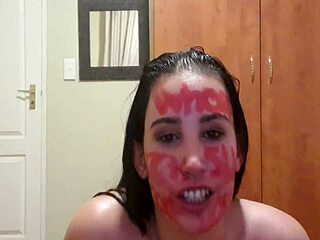 Punish yourself with pissing, slapping, and gagging while talking dirty!