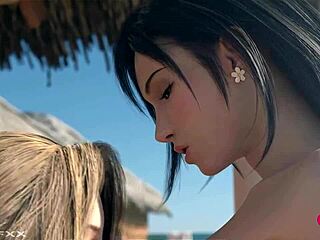 awesome hot threesome fucks on final fantasy beaches!