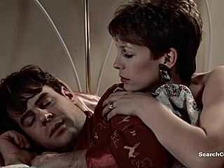 jamie lee curtis appeared topless with small tits in the celebrity nude scene from trading places 1983