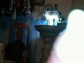 Detailed male masturbation session in private.