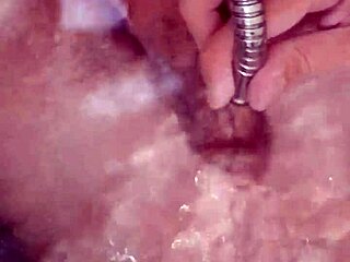 Enjoying Water Jet In Ass For Anal Orgasm
