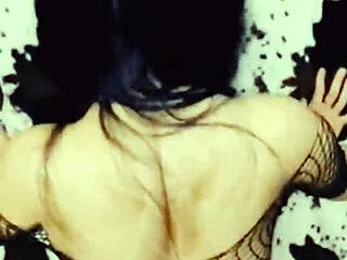 MILF DANCES STRIPTEASE WITH MASTURBATION GETS BIG DICK IN TIGHT HOLES