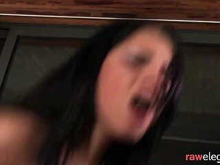 Glam eurobabe gets creampied after anal massage on sofa.