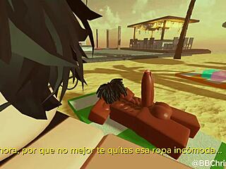 Femboy bunny bent over for black bull