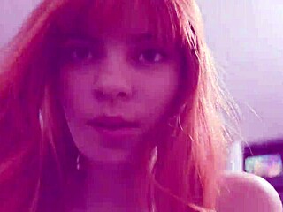 Does redhead Laura dare strip naked for the stranger?