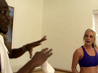 Sindy Lange fucks black personal trainer doggystyle