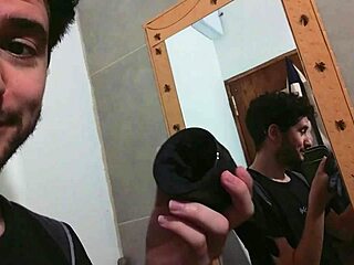 Home-Made Fleshlight At Work With Huge Cock