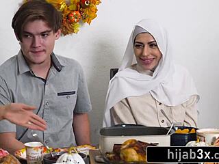 Introducing Muslim Girlfriend to Parents Leads to Unexpected Deepthroat and Sex