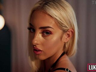 horny blonde fitness model with big clit fucking hard to orgasm