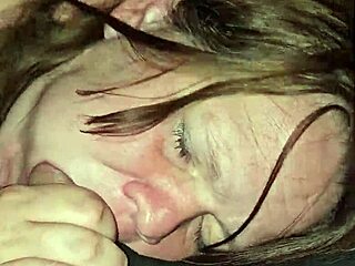 wife teases cock with spit before deepthroating