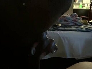 Ebony milf black sub gives detailed blowjob and swallows daddies cum completely