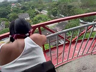 guy fucks girl in public, they get caught