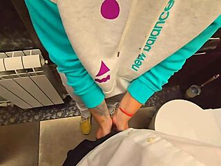 Teacher's Wet Panties Filled in School Toilet.