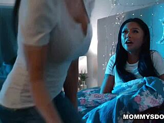 Reagan foxx asks her stepdaughter gia dibella about the steamy details of her midnight sexcapade!