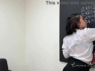 Testing new dildos in classroom!