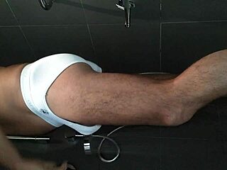 Shower Scene With Shaved Hairless Body And Cock