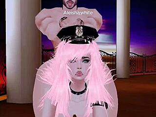 following the sexy policewoman's ass around town with her slutty attitude