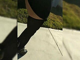 using my toy outside the neighbor's house