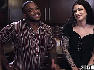 two big cock gays fuck lydia black's big ass in threesome!