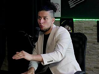 Latina in lingerie explains massage preliminaries, expands knowledge on female body and squirting with cadu breathless on sheer red