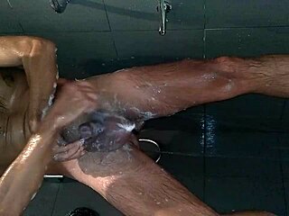 Shower Scene With Shaved Hairless Body And Cock