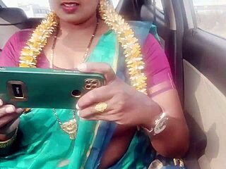 Indian housewife fucks husband's father in car during long drive