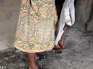 ebony bbw fucks stepson in building