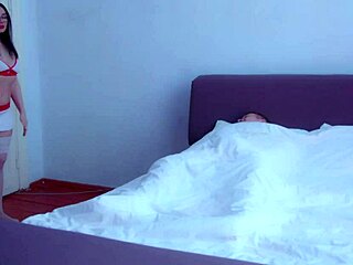 a man interacts with his lady intimately