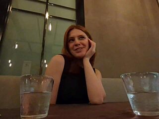 Dia Ita fucks guy met online in risky bathroom sex