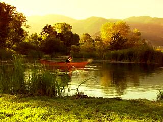 a beautiful girl with small tits rode a strong man on a boat