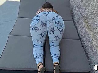 latina housewife's huge ass fucked outdoors by big cock