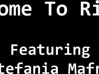 stefania mafra in handcuffs and latex, subtly humiliating with her big tits.