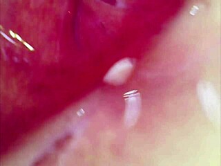 watch real pussy contractions during orgasm with sperm inside