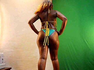 asian milf tries on sexy sunflower bikini in reality haul