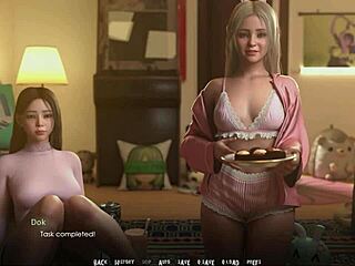 Asian Blonde in Lingerie Faces Temptation Close Up