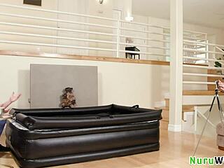 Gal Ritchie Films Her Wet Nuru Massage with Seth Gamble